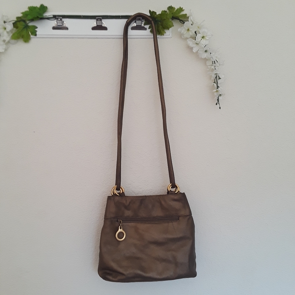 L.J.S. Collection Metallic Golden/Bronze Color Bag